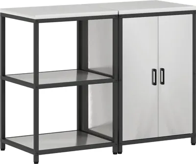 Obrázek produktu pro vidaXL Sada úložných boxů do kuchyně HATTEM, 2 kusy, stříbrná, nerezová ocel