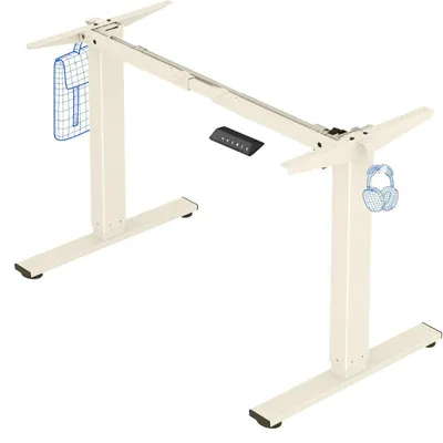 Image de Bureau réglable en hauteur, modèle EN1CR-EUV3, sans plateau, couleur beige