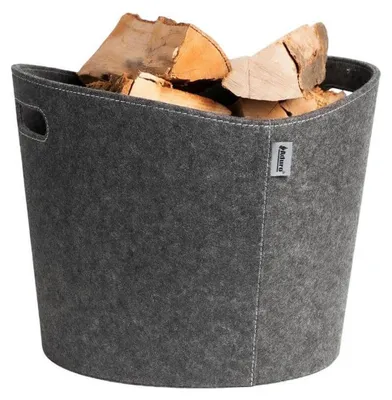 Image de Aduro | Panier à bois Proline en feutre | gris | Ø 39 cm
