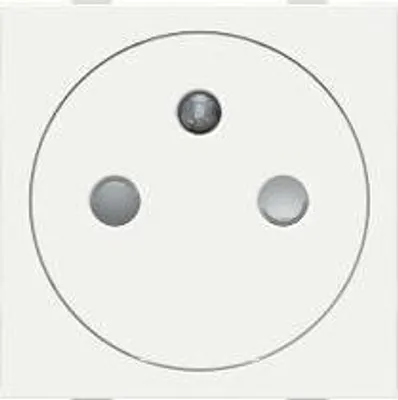 Produktbild von Steckdose Flachmontage 2p+t Unica - 90° - 16A - Weiß