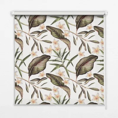 Produktbild von Seitenzug-Rollo Fensterrollo Jalousie - Thermo-Rollo Verdunkelungsrollo - 90x140 cm - Blumen mit Stängeln