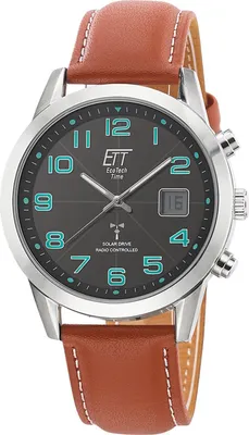 ETT Eco Tech Time EGS-11499-22L Funk-Solaruhr für Herren Basic Braun/Schwarz 1