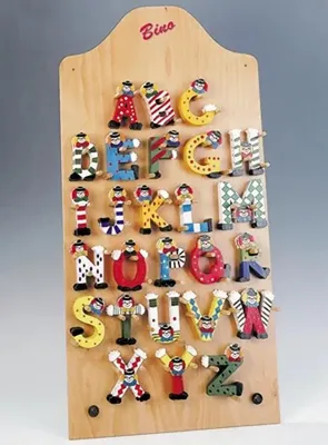 Produktbild von Bino Holzbuchstabe Y Clown bunt 7x9x0,5 cm zur Kinderzimmer Dekoration