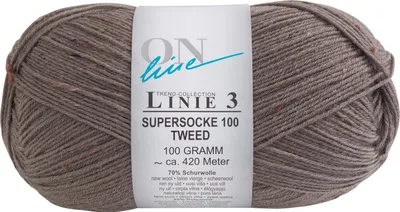 Produktbild von ONline Supersocke Tweed, Linie 3, 100 g, ca. 420 m Farbe 803