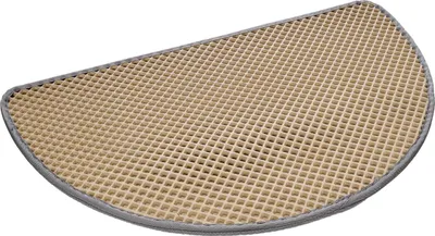 Produktbild von Flamingo Katzenstreu Matte Matz halbrund beige, Maße: 65 x 40 x 1,3 cm