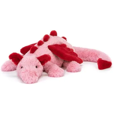 Produktbild von Drachen Plüschtier XL 85 cm – Niedliches Kuscheltier & Kissen – Rotes Dinosaurier Stofftier für Kinder & Erwachsene