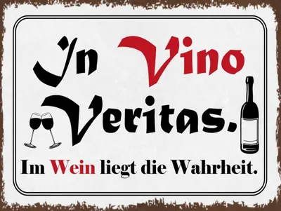 Produktbild von vianmo Holzschild 30x40 cm in Vino Veritas Wein Wahrheit