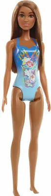 Immagine prodotto di Mattel Barbie Beach Doll con costume da bagno blu HDC51