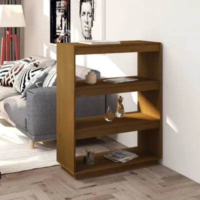 Immagine prodotto di Maison Exclusive - Libreria/divisorio Marrone miele 80x35x103 Legno massello di pino