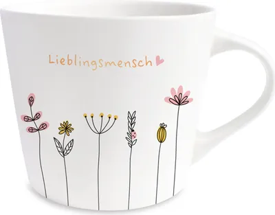 Produktbild von Kaffeetasse, Tasse mit Goldveredelung, Goldtasse Lieblingsmensch, Geschenk zu Muttertag Valentinstag, 420 ml