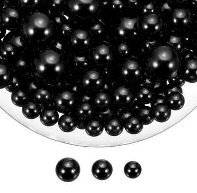 Kunststoffperlen 200 Stück, 20/14/10 mm, schwarz, für Vasenfüllung