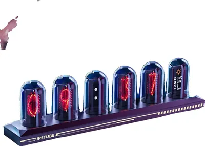 Obrázek produktu pro Nixie trubice, IPS barevný displej, RGB režimy zobrazení, základna bez osvětlení