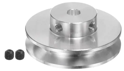 Riemenscheibe V-Typ, 6 mm Bohrung, 41 mm Ø, Alu, für PU-Rundriemen