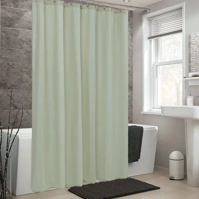 Obrázok produktu pre Uniqoos® sprchový záves z vodoodolnej tkaniny s magnetmi – šalvia, 183 x 183 cm, nerezové očká, bez PVC a BPA