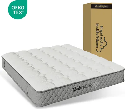 Produktbild von Merax Orthopädische Kaltschaummatratze 140x200 20cm, 7-Zonen-Taschenfederkern, ®, mit Griffen, vakuumverpackt, H3 mittelfest