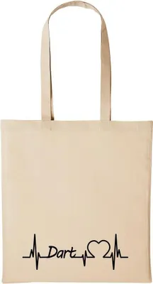 Produktbild von Huuraa Baumwollbeutel Dart Geschenk Einkaufstasche Natural 10 Liter Baumwolle Dart Accessoire