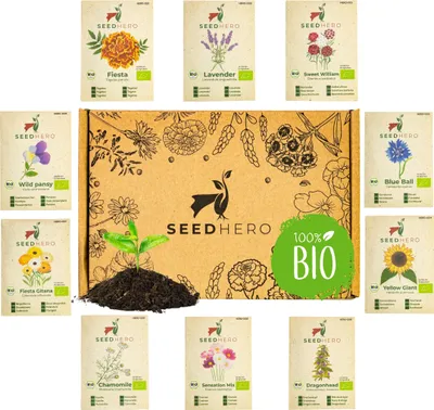 Produktbild von Seedhero Essbare Blüten Blumensamen-Set mit 10 Sorten