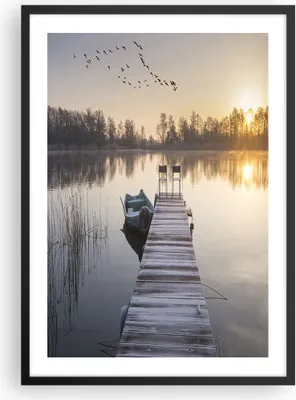 Produktbild von Gerahmtes Poster - Schwarzer Rahmen - Brücke Westen die Sonne - 50x70 cm - Wand Bild - Wanddeko - Wandbilder - Wandposter - Bilderrahmen - Bilder - Kunstdruck - Wandbild - P2BPA50x70-4197