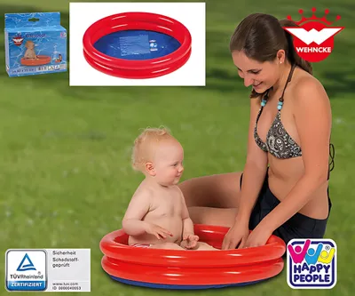 Produktbild von HAPPY PEOPLE Babypool Uni 2 Ring rot 60x15cm, Wehncke