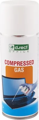 Produktbild von D.RECT Druckluftspray 400ml, Druckluftreiniger, für: die Reinigung von Tastatur, Computer, Kamera, Handy