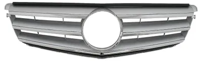 Obrázok produktu pre Predná mriežka pre Mercedes C W204 S204 sedan a kombi 2007–2014, športová, strieborná.