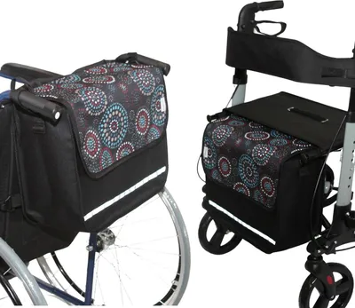 Produktbild von SENIORI Rollator / Rollstuhl Tasche Rollatortasche Rollstuhltasche 1F. Kreise - Flex