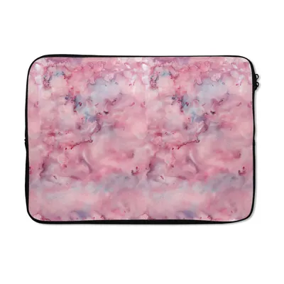 Produktbild von MuchoWow® Laptop Hülle 14 ZollAlkoholtinte - Marmor - Rosa - Muster Laptoptasche - Laptoptasche - Stoßsicher - Schutzhaube
