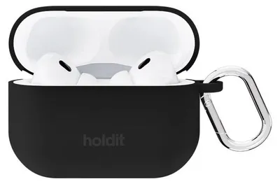 Obrázek produktu pro Obal Holdit Solid z pevného silikonu pro sluchátka Apple AirPods Pro / Pro 2 - černý