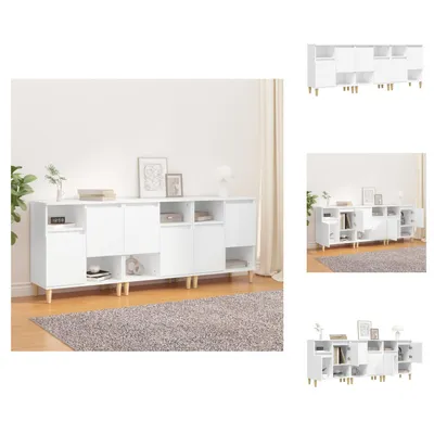 Image de vidaXL Sideboards 3 pcs. Blanc 60x35x70 cm Bois composite - Sideboards
