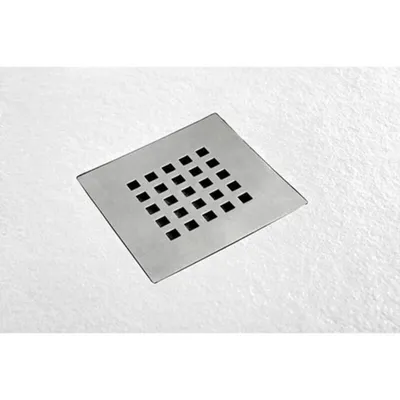 Produktbild von Duschwanne 65X80 cm Vulcano Line Slim Hellgrau Ral 7035 aus Kunstharz und Marmorpulver mit freiem Abfluss - FRASCIO