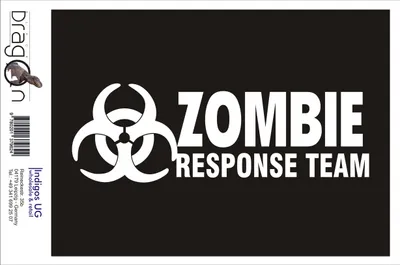 Produktbild von Aufkleber / Autoaufkleber - JDM / Die cut / Auto / OEM - Zombie Response Team - 210x70 mm weiß - Heckscheibe / Heckscheibenaufkleber