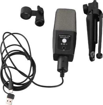 Image de Microphone USB pour PC dédié au gaming, microphone à condensateur RGB pour ordinateur avec trépied, streaming, podcasting, enregistrement