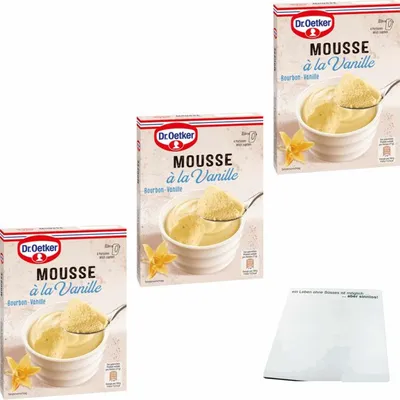 Produktbild von Dr. Oetker Mousse a la Vanille 3er Pack (3x60g Packung) + usy Block