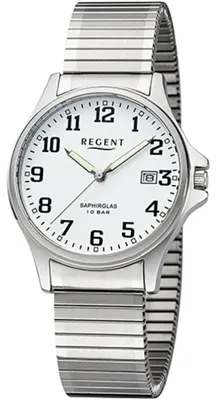 Produktbild von Regent Herren Armbanduhr F-1433 Edelstahl Zugband
