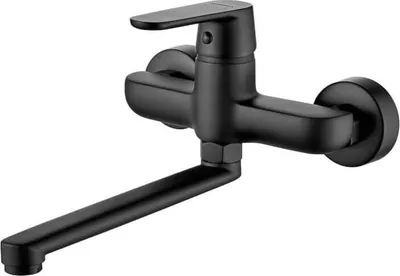 Produktbild von Dima Wand-Waschtisch-/Spültischarmatur, schwarz