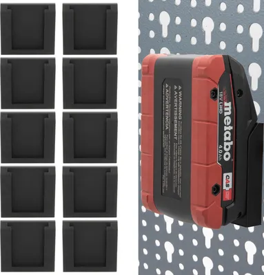 Produktbild von 10x Akku Halter für metabo für Küpper Lochwand Akkuhalter Halterung 18V