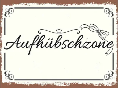 Produktbild von vianmo Holzschild 30x40 cm Aufhübschzone Dekoration