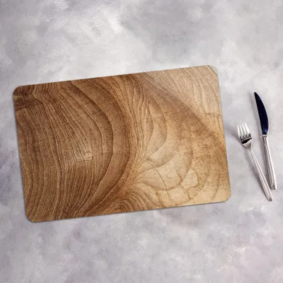 Produktbild von Tischset 6x45x30 cm Platzset Tischmatte Platzmatte Untersetzer - Holz Stamm