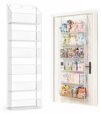 Imagen del producto de Organizador colgante para peluches con 6 compartimentos