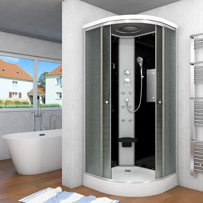 Produktbild von Duschkabine Fertigdusche Dusche Komplettkabine D10-03M0 80x80 cm
