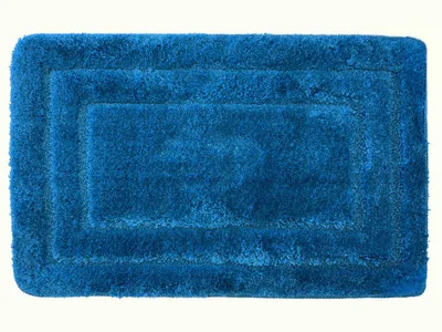 Produktbild von Badematte Badezimmerteppich Rutschfest Weich Blau ALOR 50x80