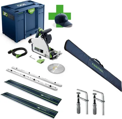 Produktbild von Festool Tauchsäge TS 60 KEBQ-Plus 100Y +2x FS 1400/2 +FSV/2 +FS-BAG +FSZ 120 2X