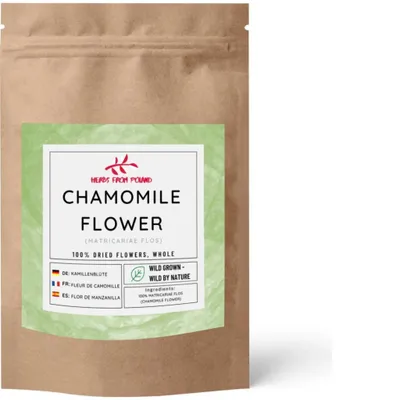 Produktbild von Herbs from Poland Zerkleinerte Kamillenblüten – Beruhigend & Entzündungshemmend, Für Tee & Hautpflege, 100% Natürlich – 500g