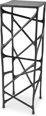 Produktbild von Casa Padrino Luxus Deko Säule 33,5 x 33,5 x H. 100 cm - Quadratische Aluminium Säule - Pflanzensäule - Wohnzimmer Deko Säule - Hotel Deko Säule - Luxus Möbel - Luxus Qualität