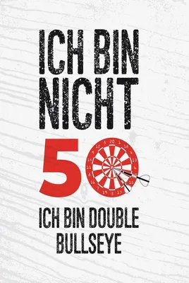 Produktbild von vianmo Holzschild 18x12 cm Dart bin nicht 50 Double Bullseye