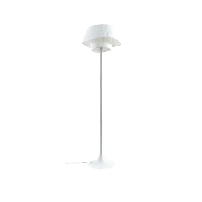 Produktbild von Lindby Stehleuchte Eryndor, weiß, Textil, Ø 47 cm, E27