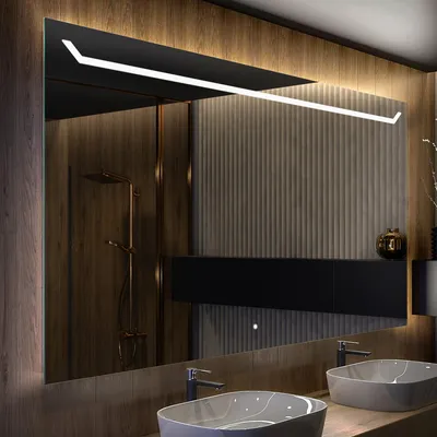 Produktbild von Artforma Badspiegel 200x80 cm - mit LED Beleuchtung - LED Farbe Kaltweiß 7000K - Individuell Nach Maß - Beleuchtet Wandspiegel Lichtspiegel Badezimmerspiegel | Lichtschalter: Touch Schalter |LED128