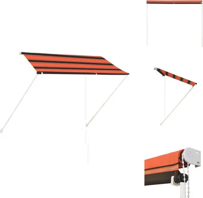 Obrázok produktu pre vidaXL Výsuvná markíza 250×150 cm oranžová a hnedá - Markízy