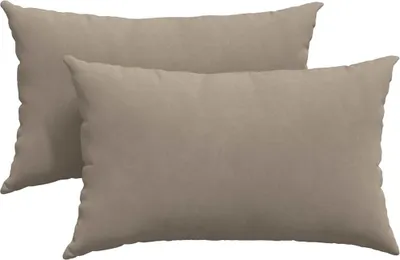 Zdjęcie produktu dla vidaXL Poduszki na sofę, 2 sztuki, kolor taupe, 50 x 30 cm, materiał