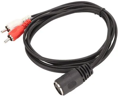 Immagine prodotto di Cavo audio da connettore DIN a 5 pin a 2 connettori RCA (phono) - 1,5 metri - Cavo in PVC resistente agli urti